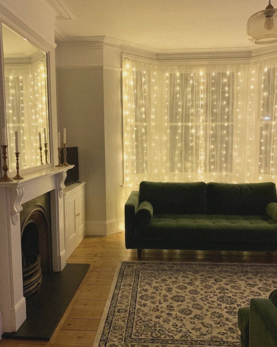 Cascade Lichtervorhang – USB-LED-Fensterlichter mit Fernbedienung