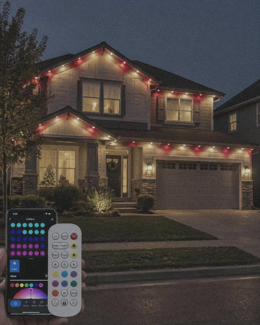 Las luces RGB para alero Eavesglow