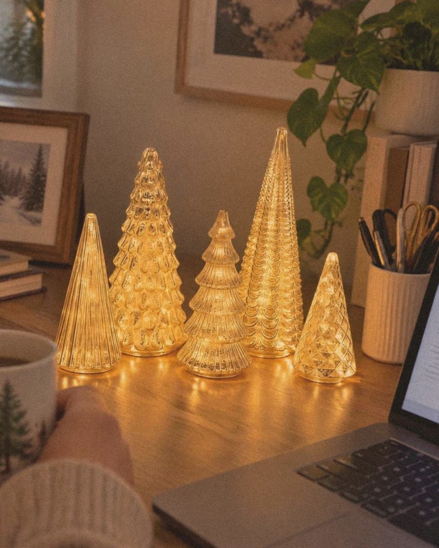The Frostline Mercury Glass Tree Set