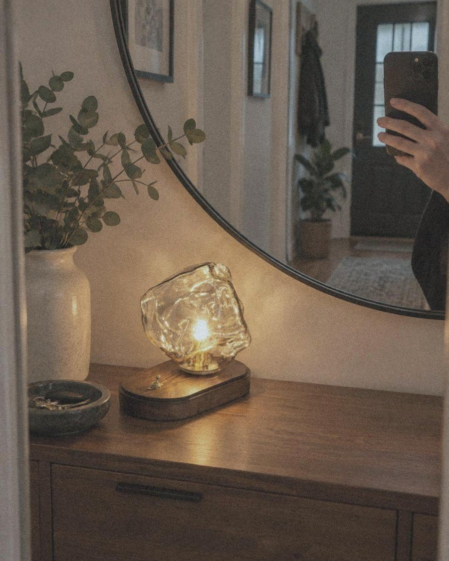 The Ice Rock Glass Table Lamp