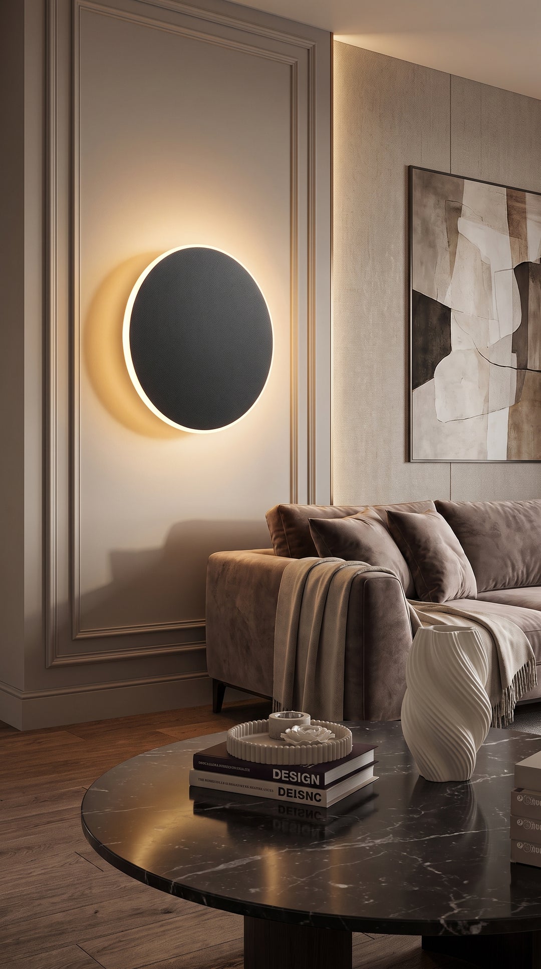 Round LED Wall Sconce for a Warmer, Calmer Home