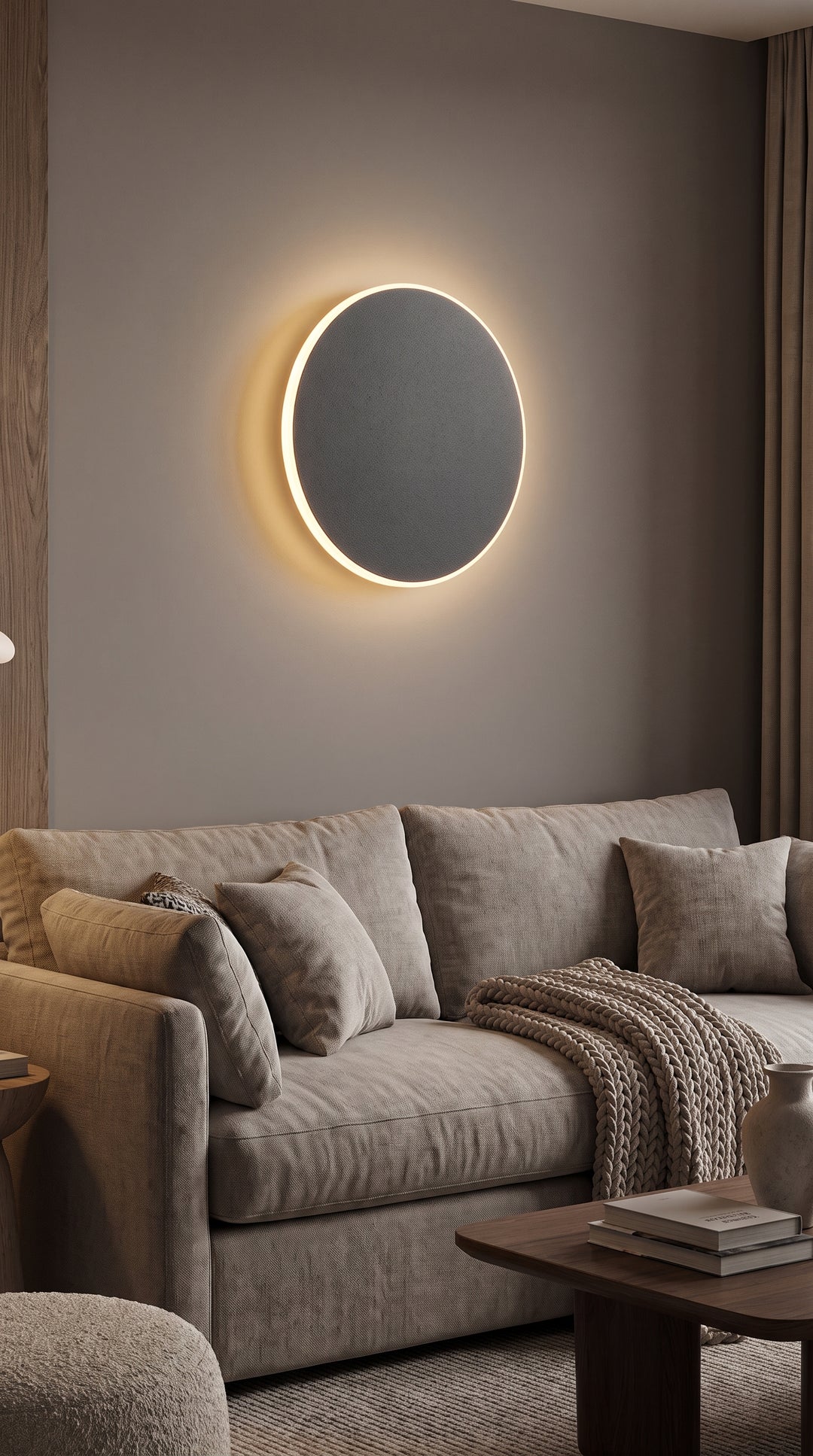 Round LED Wall Sconce for a Warmer, Calmer Home