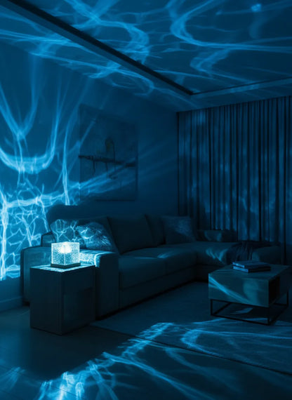 Lampe Cube en Cristal – LED RVB