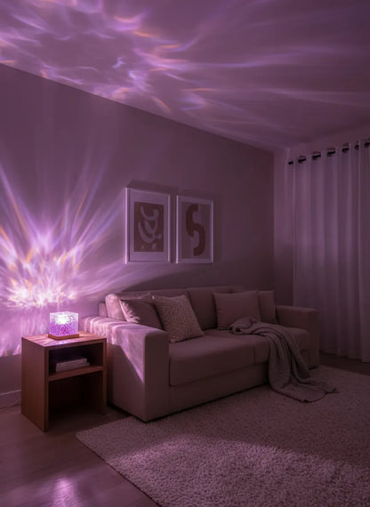 Lampe Cube en Cristal – LED RVB