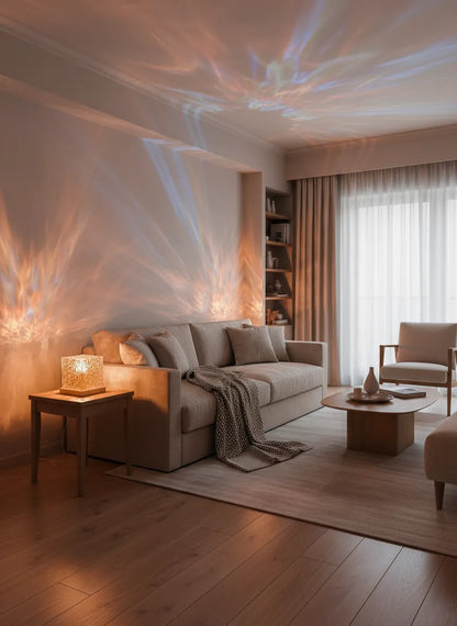 Lampe Cube en Cristal – LED RVB