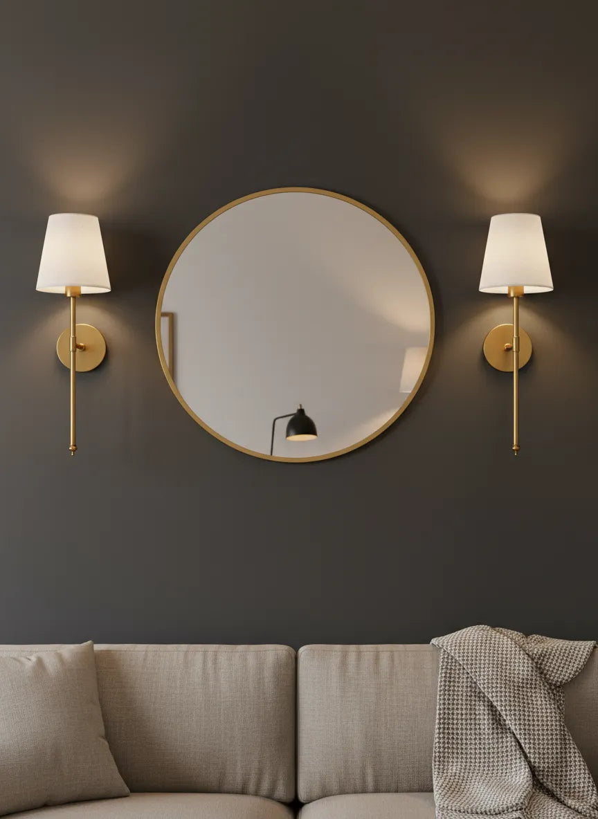 Ensemble d'appliques murales en laiton (2 pcs)