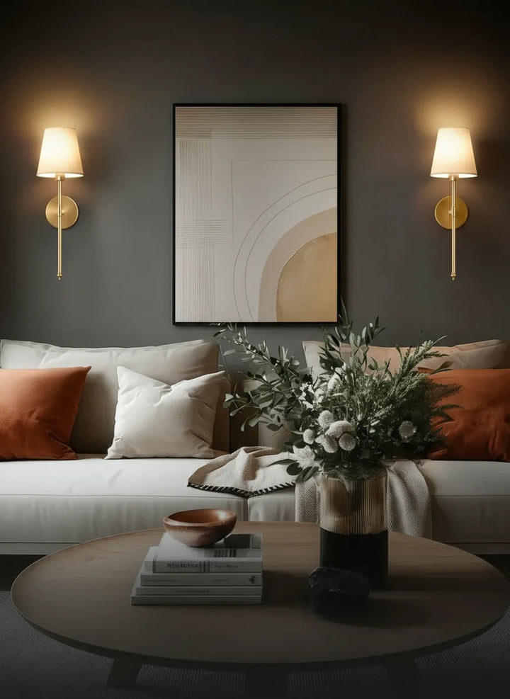 Ensemble d'appliques murales en laiton (2 pcs)