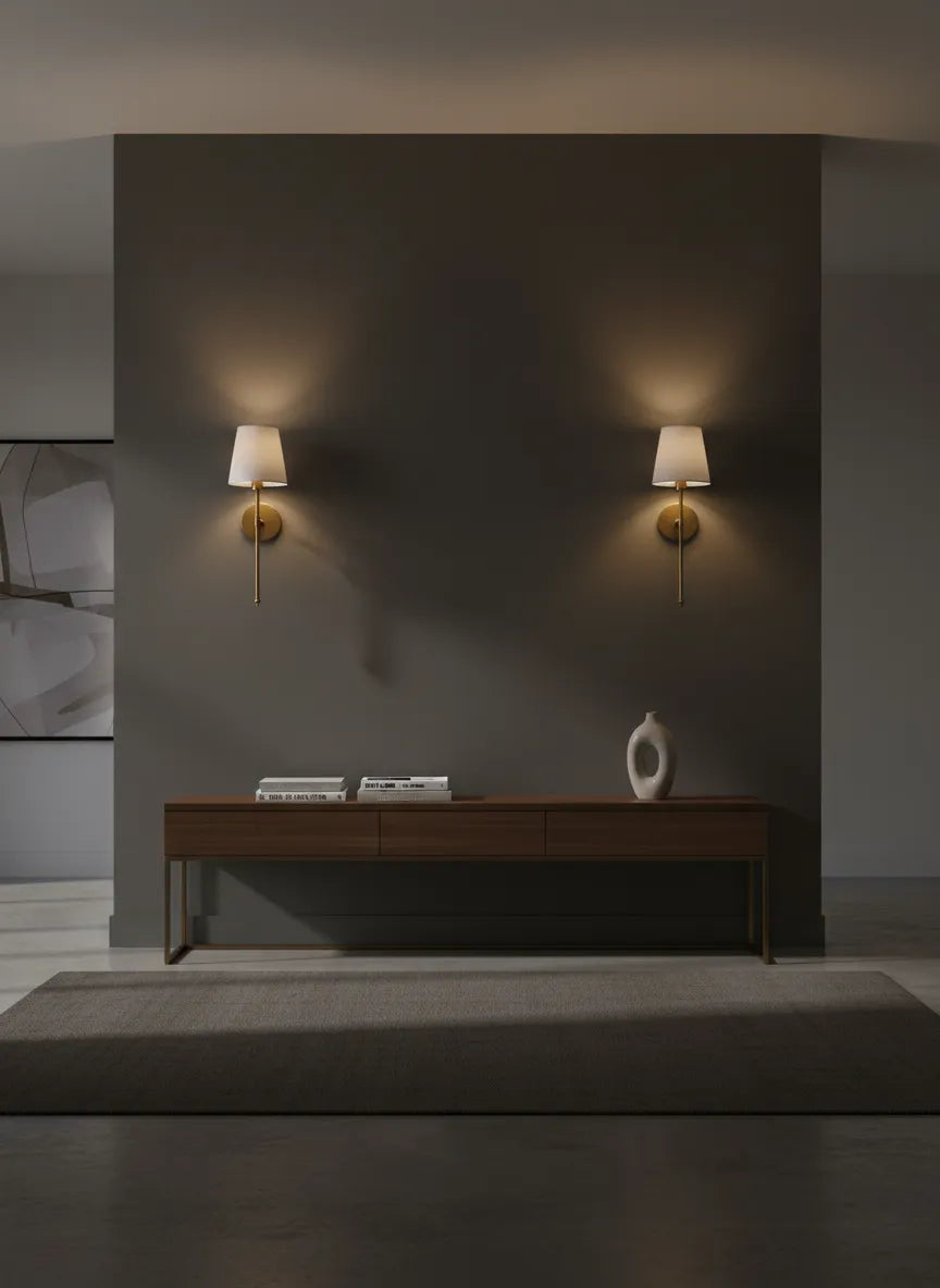 Ensemble d'appliques murales en laiton (2 pcs)