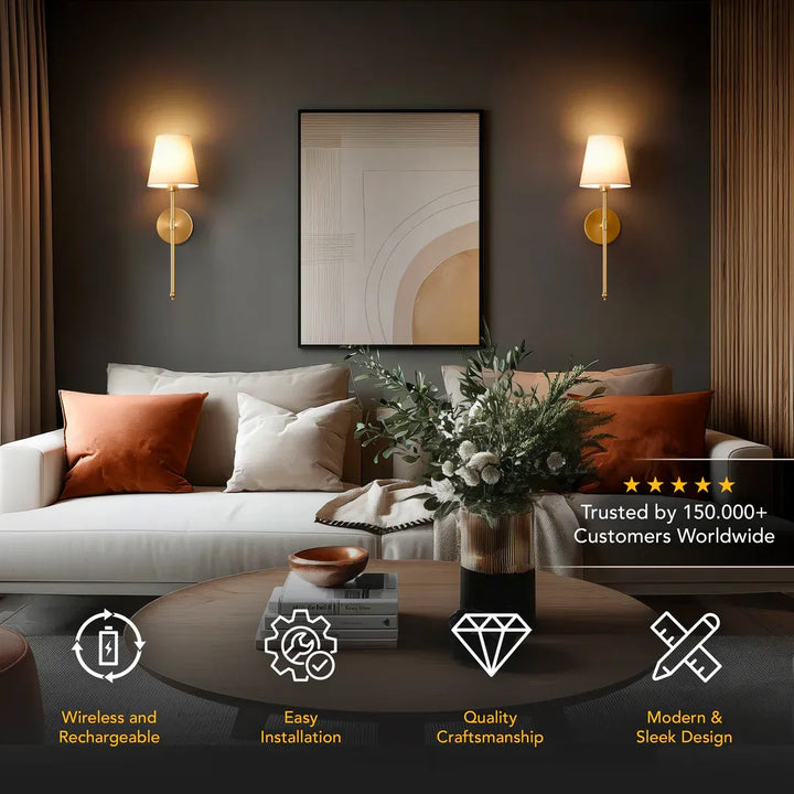 Ensemble d'appliques murales en laiton (2 pcs)