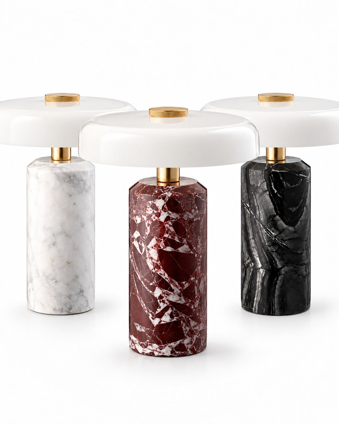The Verona Marble Table Lamp, Rechargeable Touch Dimmable Light