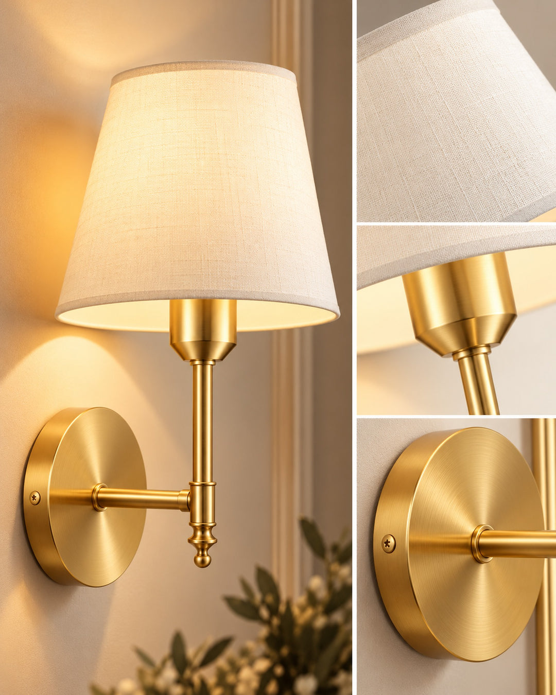 The Solenne Cordless Wall Sconces, Set of 2, Rechargeable with Remote