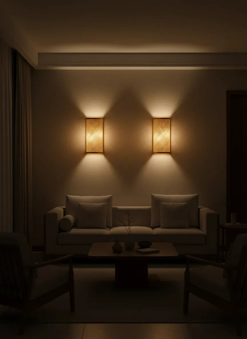 Lampe Murale en Bambou d'Intérieur (1 pc)