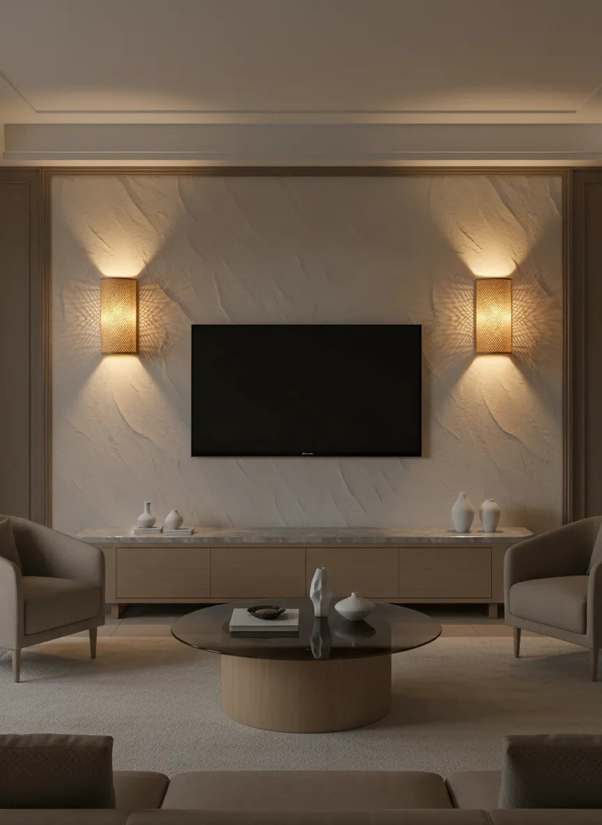 Lampe Murale en Bambou d'Intérieur (1 pc)