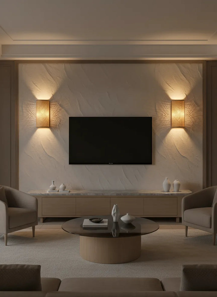 Lampe Murale en Bambou d'Intérieur (1 pc)