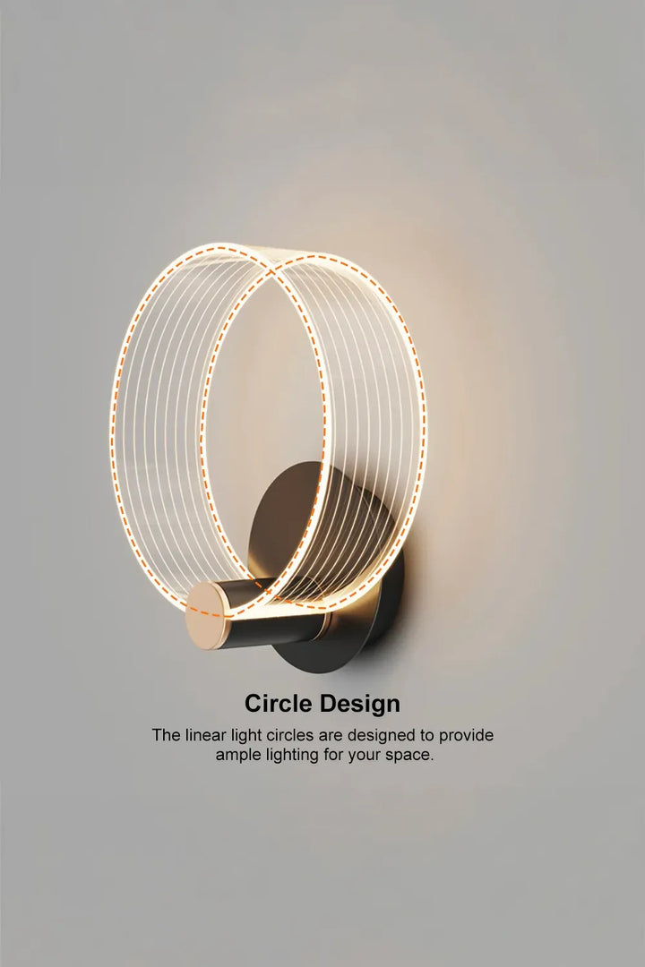 Lampada da Parete ad Anello Halo Moderna