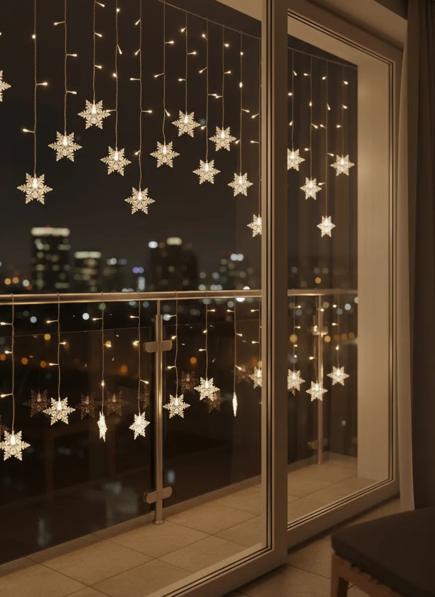 Guirlande Lumineuse en Flocon de Neige – 3,5 m (11,5 ft)