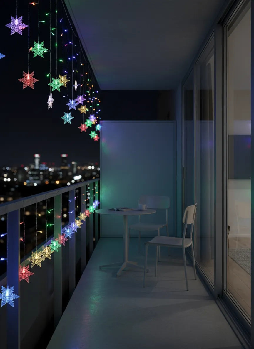 Guirlande Lumineuse en Flocon de Neige – 3,5 m (11,5 ft)