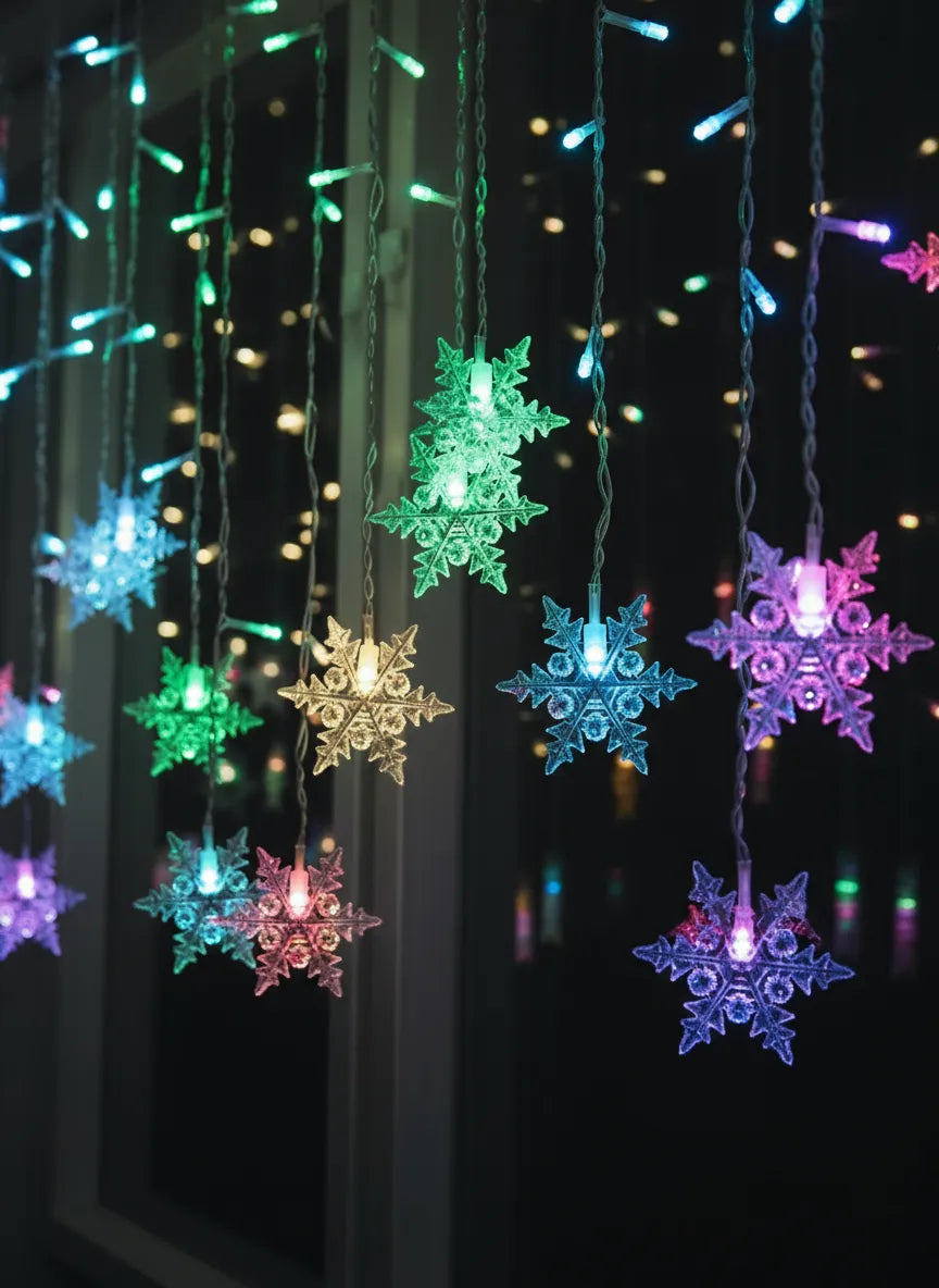 Guirlande Lumineuse en Flocon de Neige – 3,5 m (11,5 ft)