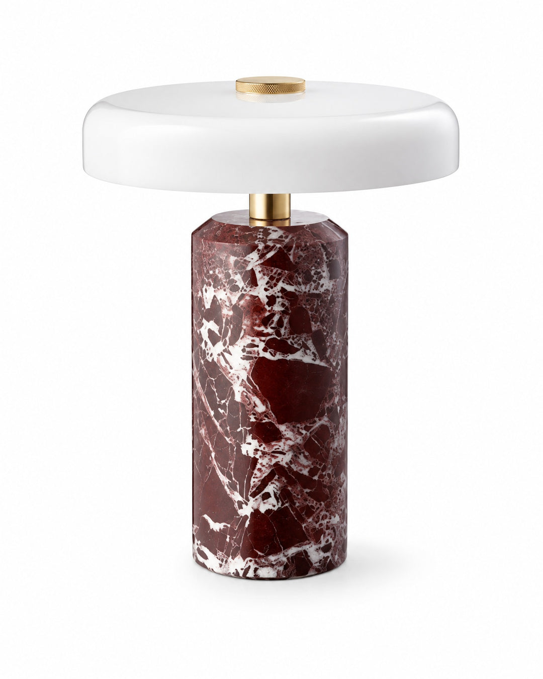 Verona Marble Table Lamp in violet red on a white background