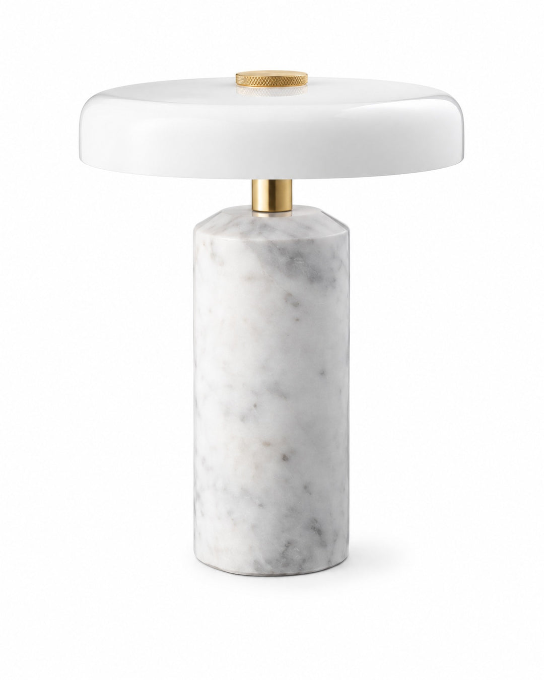 Verona Marble Table Lamp in white on a white background