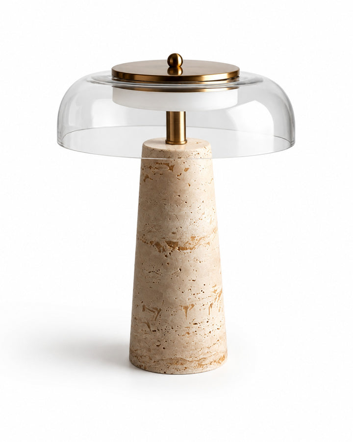 Terrazza Travertine Table Lamp on a white background