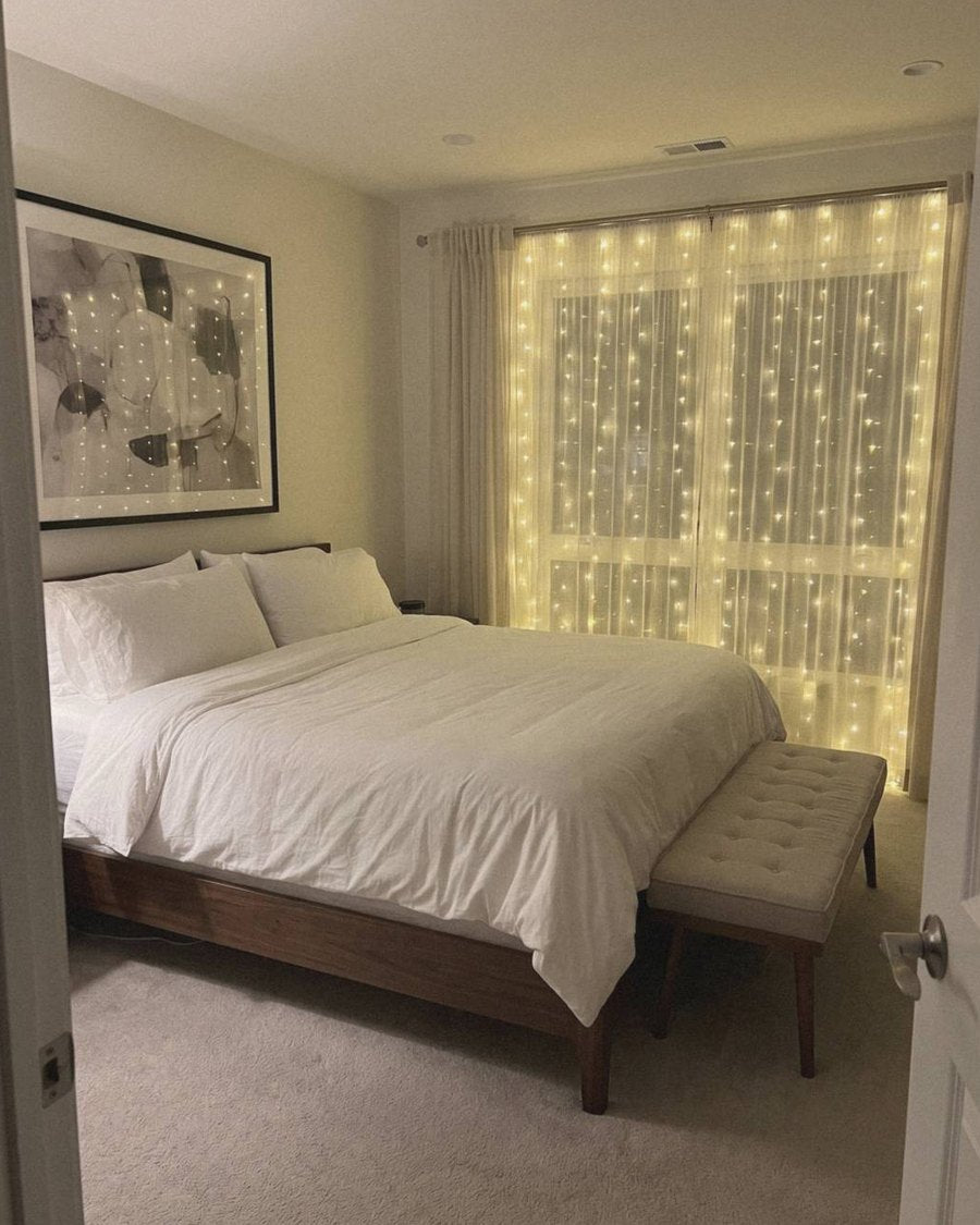 Cascade Fairy Curtain Lights – USB LED Window Lights with Remote