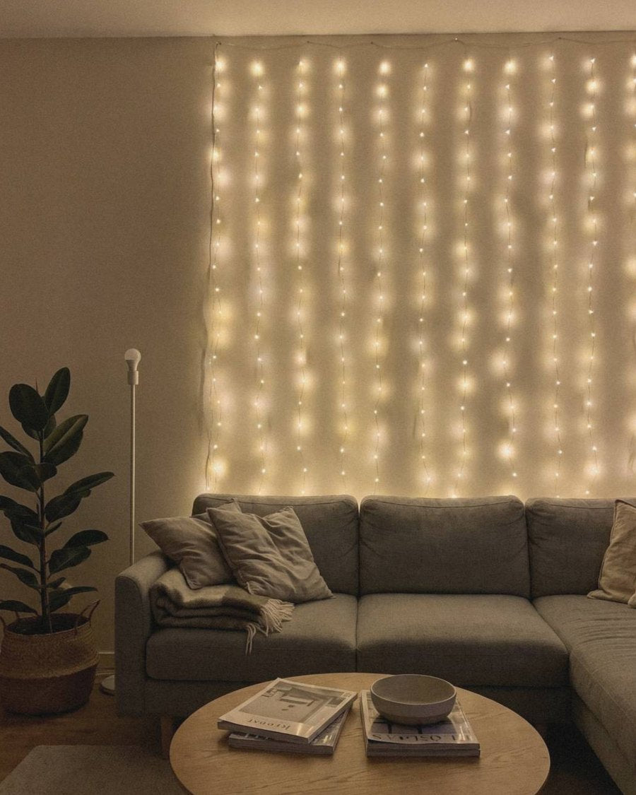 Cascade Fairy Curtain Lights – USB LED Window Lights with Remote