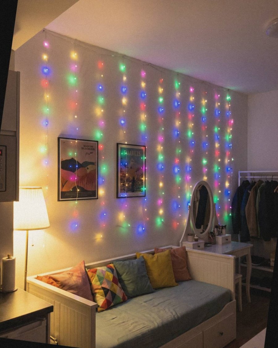 Cascade Fairy Curtain Lights – USB LED Window Lights with Remote