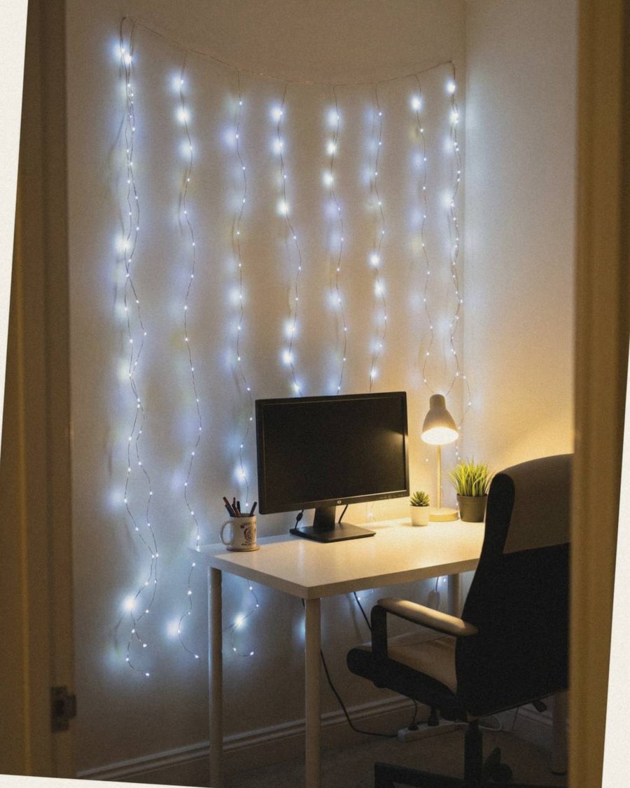 Cascade Fairy Curtain Lights – USB LED Window Lights with Remote