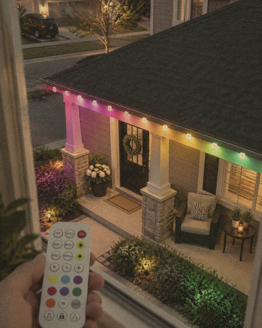 Las luces RGB para alero Eavesglow