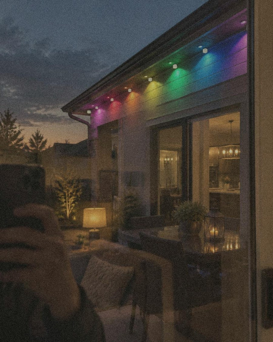 Las luces RGB para alero Eavesglow